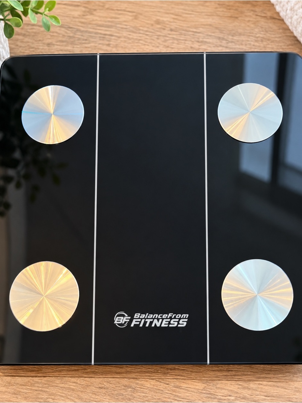 NIB Balance From Fitness Digital Body Weight Smart Scale Black Glass
